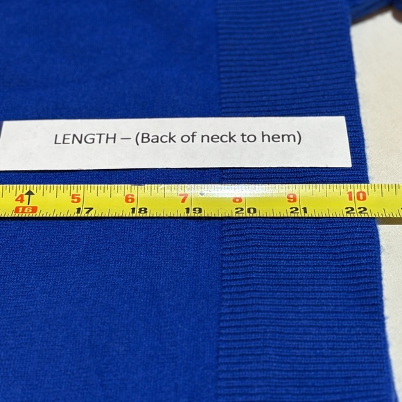 Rag &Bone Women Cashmere Boxy Sweater XL Blue Ribbed Crew Neck Luxury Soft Cozy - Picture 9 of 10